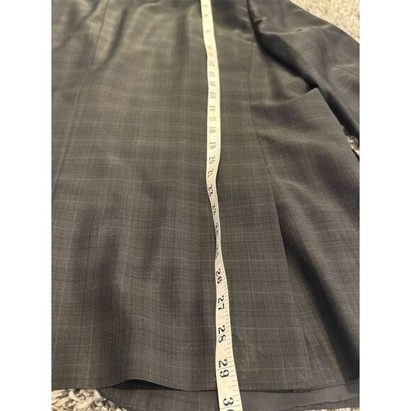 Hickey Freeman New York Traveler Wool Blend Grey Plaid Blazer Jacket Size 46R - Picture 12 of 14